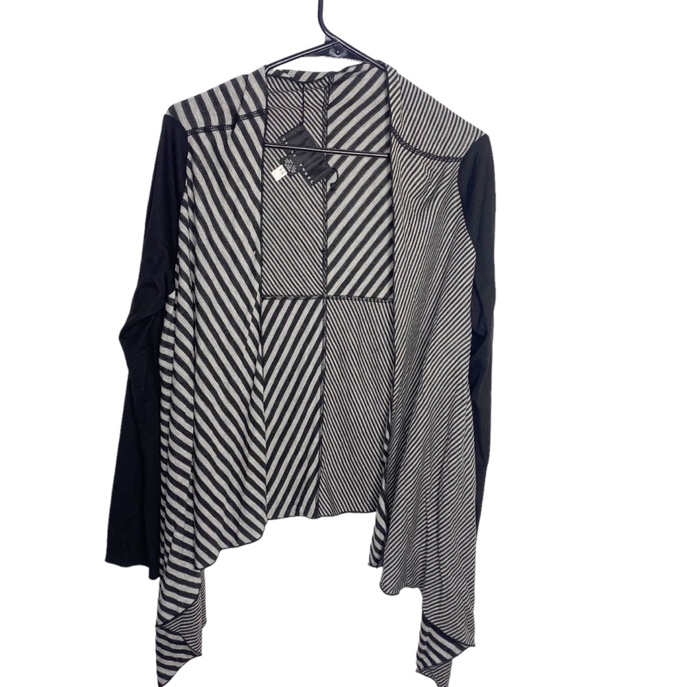 Yansi Fugel lagenlook waterfall silk cardigan L